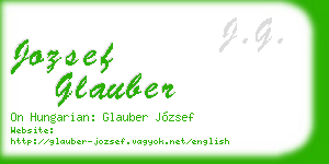 jozsef glauber business card