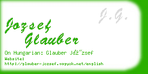 jozsef glauber business card